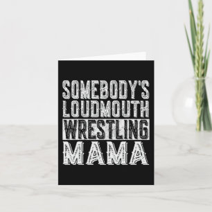 Loudmouth Wrestling Mamma Mamma Funny Mors dag Kort