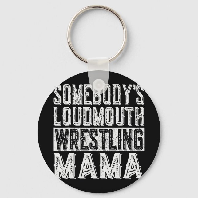 Loudmouth Wrestling Mamma Mamma Funny Mors dag Nyckelring (Framsida)