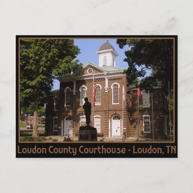Loudon County Domstol - Loudon, TN Vykort (Framsida)