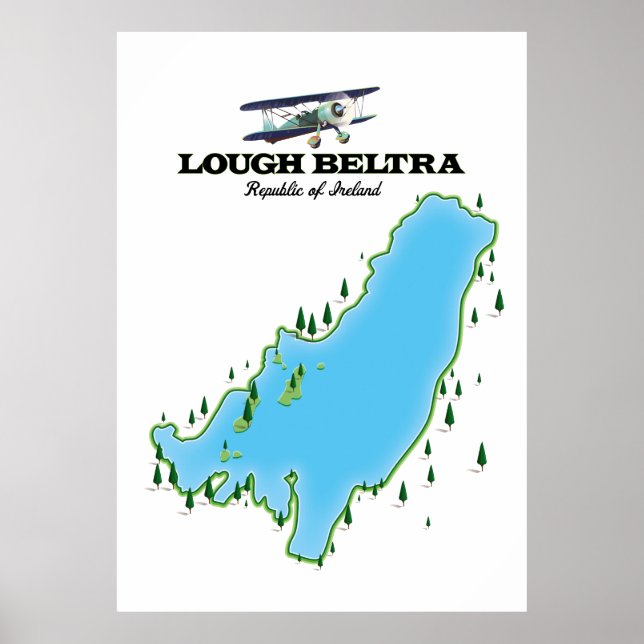 Lough Beltra Irland resa affisch (Framsidan)