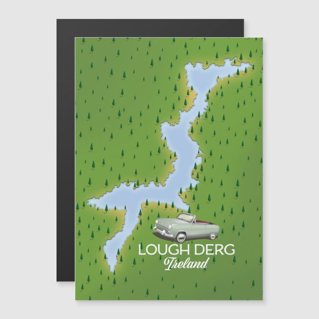 Lough Derg Irland karta (Fram/baksida)