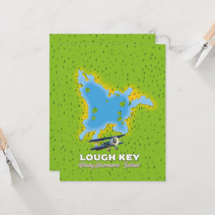 Lough Nyckel County Roscommon, Irland karta