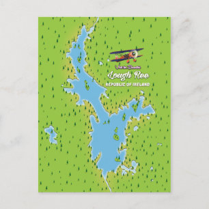 Lough Ree Republic of Ireland Karta, irland lough, Vykort