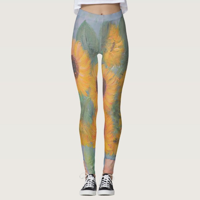 Loughlin Solrosmålning Leggings (Framsida)