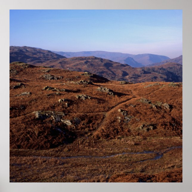 Loughrigg Fell Ambleside Postcard Cushion Poster (Framsidan)