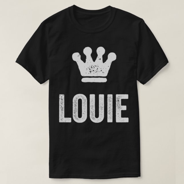 Louie, den för manar designen Kung Krona & Namn so T Shirt (Design framsida)