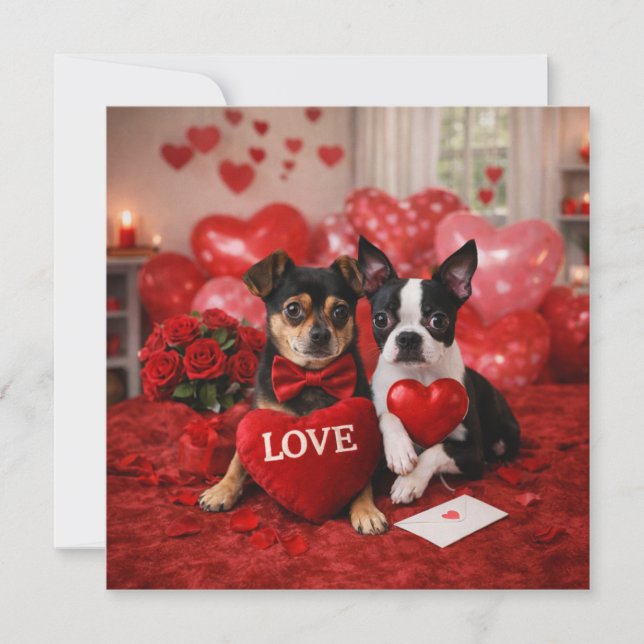 Louie & Luna Wish You a Happy Valentine's Day 11 Kort (Framsida)