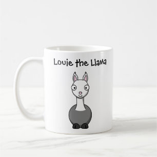 Louie the Llama Anpassningsbar Tecknad Children's Kaffemugg