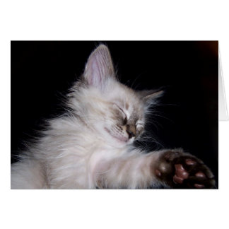 Louies sömnigt slummerleende hälsningskort