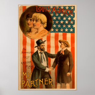 Louis Aldrich i min sceniska lek för partner Poster