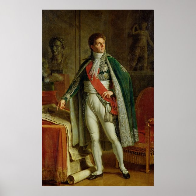 Louis Alexandre Berthier Showing Karta of of Poster (Framsidan)