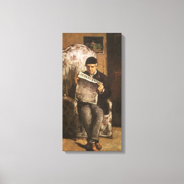 Louis Auguste Cezanne Fadern till konstnären läsan Canvastryck (Framsida)