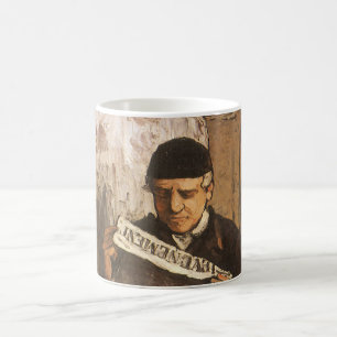 Louis Auguste Cezanne Fadern till konstnären läser Kaffemugg