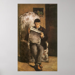 Louis Auguste Cezanne far av konstnärläsningen Poster