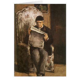 Louis Auguste Cezanne Far vid konstnärsläsningen Hälsningskort