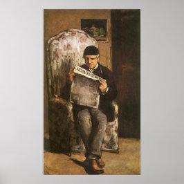 Louis Auguste Cezanne Far vid konstnärsläsningen Poster