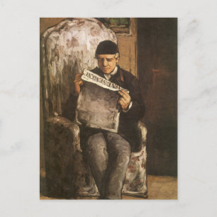 Louis Auguste Cezanne Far vid konstnärsläsningen Vykort