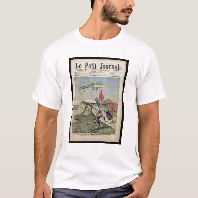 Louis Bleriot landning på Dover Tee Shirt (Framsida)