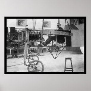 Louis Bleriot och hans 50 hästkrafter Monoplane Poster