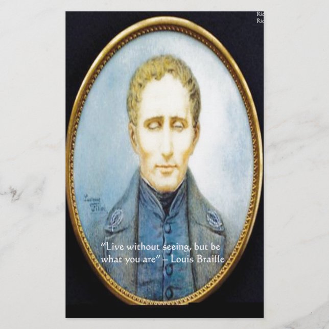 Louis Braille Berömd Citat (Framsida)
