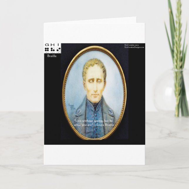 Louis Braille Berömd Citat Kort (Framsida)