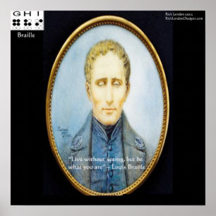 Louis Braille Berömd Citat Poster