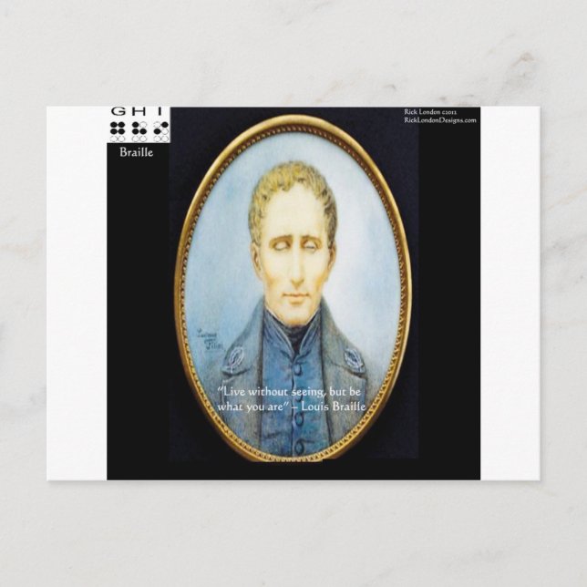 Louis Braille Berömd Citat Vykort (Framsida)