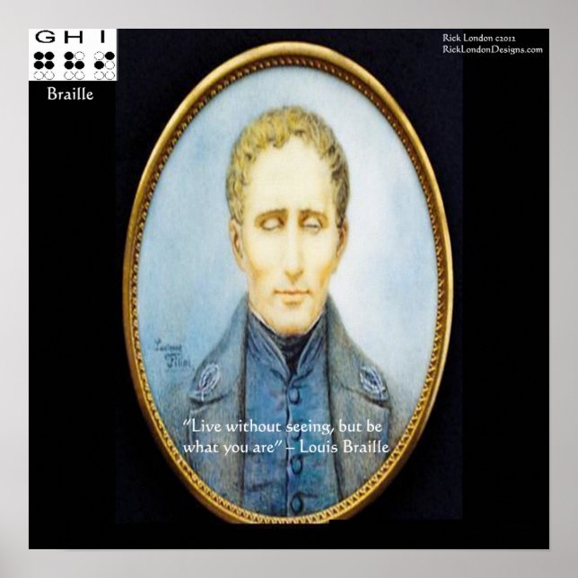 Louis Braille Berömd Quote Poster (Framsidan)