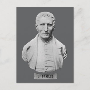 Louis Braille Porträtt Bust Vykort