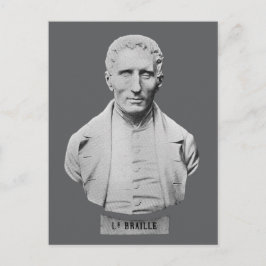 Louis Braille Porträtt Bust Vykort