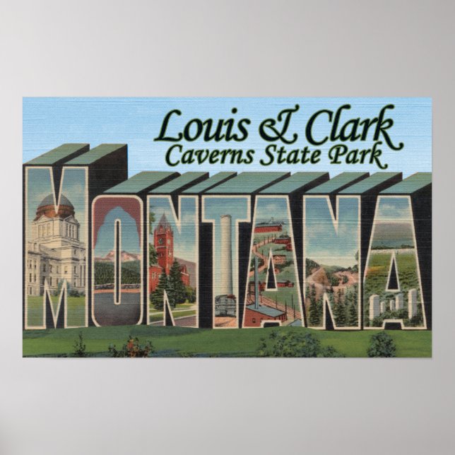 Louis & Clark Caverns Park, Montana Poster (Framsidan)