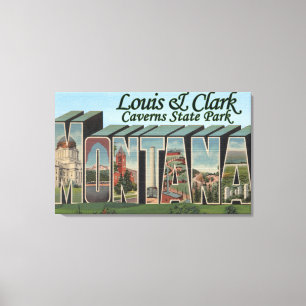 Louis & Clark Caverns parkerar, Montana Canvastryck