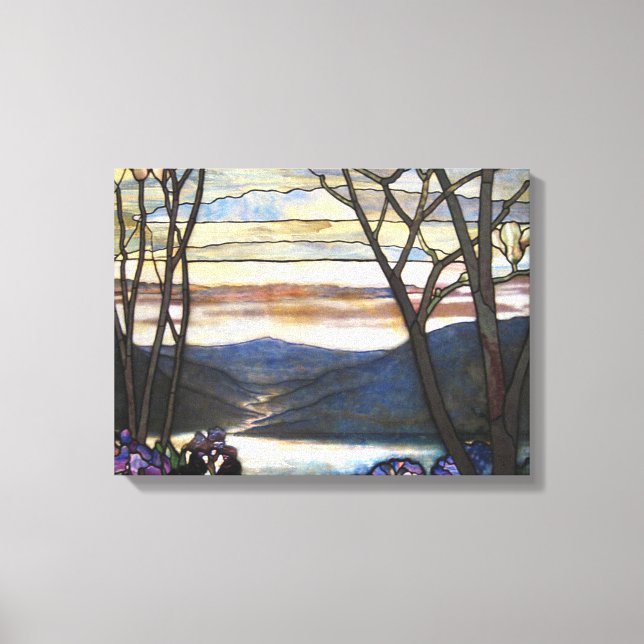 Louis Comfort Tiffany - Glass 4 Magnolias Canvastryck (Framsida)