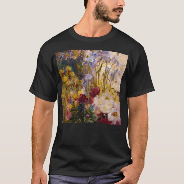 Louis Comfort Tiffany Peonies och Iris T Shirt (Framsida)