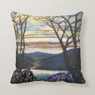 Louis Comfort Tiffany - slipat glas 4 Magnolias Kudde