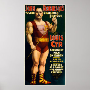 Louis Cyr, starkast man på jorden Poster