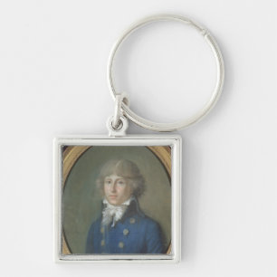 Louis de Sanktt-Rättvis Fyrkantig Silverfärgad Nyckelring
