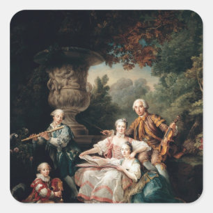 Louis du Bouchet Marquis de Sourches Fyrkantigt Klistermärke