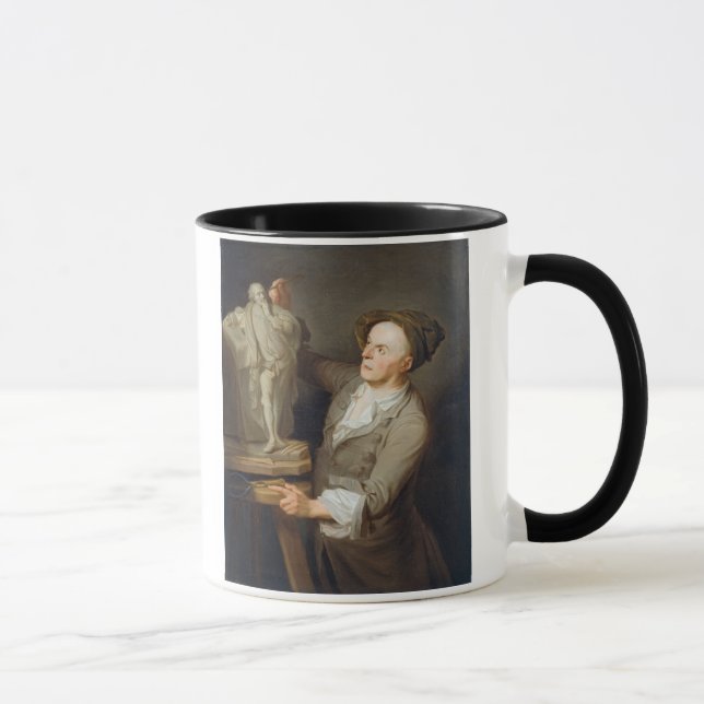 Louis-Francois Roubiliac (1695-1762) modellera som Mugg (Höger)