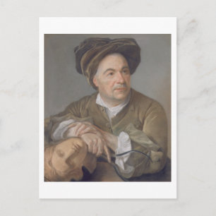 Louis Francois Roubiliac (1702-62) (pastel on pape Vykort