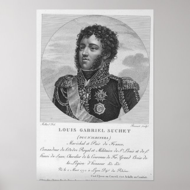 Louis-Gabriel Suchet Duke av Albufera Poster (Framsidan)