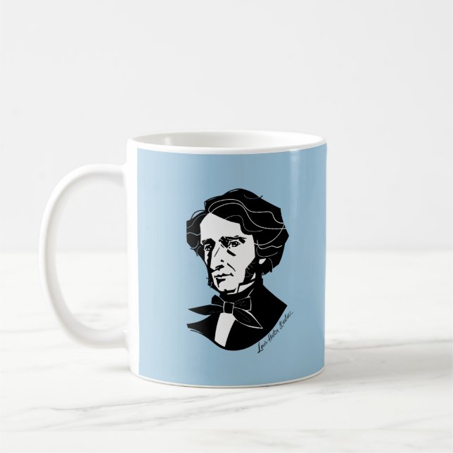 Louis-Hector Berlioz (på färgadens bakgrund) Kaffemugg (Vänster)