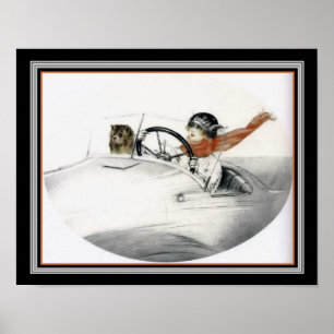 Louis Icart "Söndag Drive" Art Deco-utskrift Poster