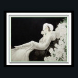 Louis Icart "White Flowers" Art Deco Print 16x20 Poster<br><div class="desc">Nostalgic,  Art Deco Print,  av Louis Icart 16 x 20</div>