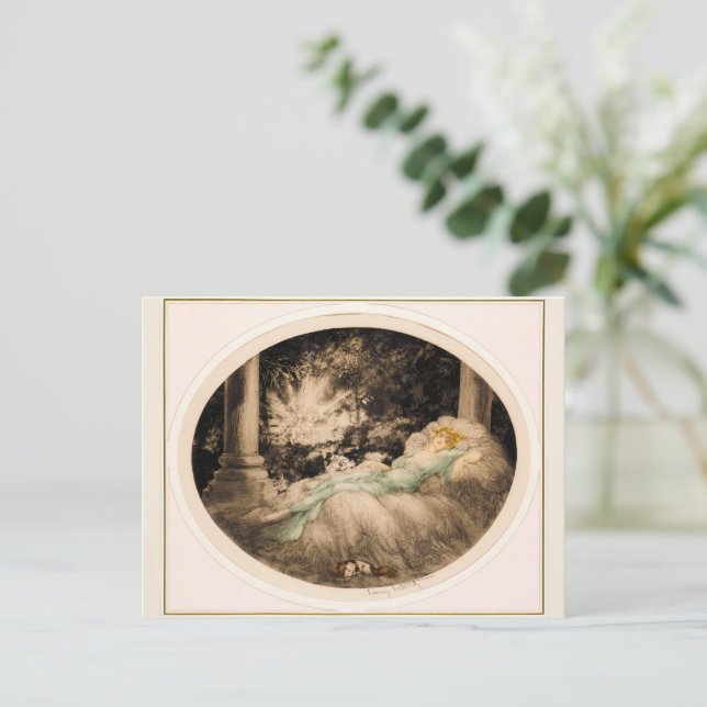 Louis Icarts sovande skönhet Helg Vykort (Stående Fram)