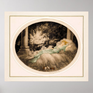 Louis Icarts sovande skönhet Poster