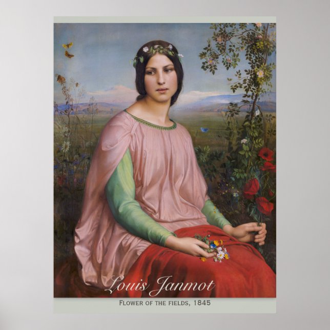 Louis Janmot Flower från fält CC0913 Large Poster (Framsidan)