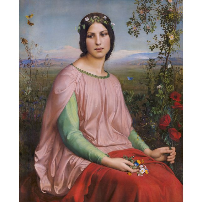 Louis Janmot Flower från fält CC0915 Large Poster (Skapare uppladdad)