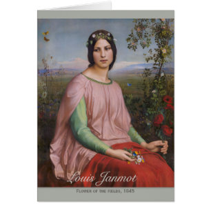 Louis Janmot Flower från fält CC0916 Art-kort Hälsningskort