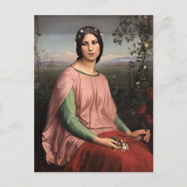 Louis Janmot - Flower of the Fält Vykort (Framsida)